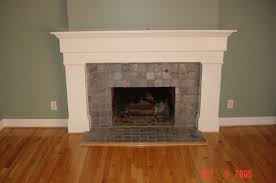 Colonial Mantel With Slate Tile Surround