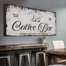 Coffee Bar Sign Personalized Coffee Bar