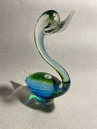 Murano Swan Crystal Glass Art Object