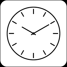 White Manual Clock Icon