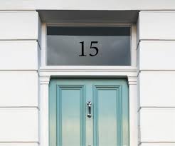 Black Modern Fanlight Door Number