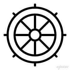 Cruise Ship Wheel Icon Outline Cruise