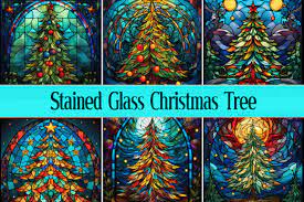 Stained Glass Tree Graphic By