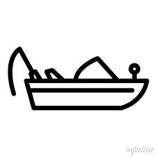 Sd Fishing Boat Icon Outline Sd