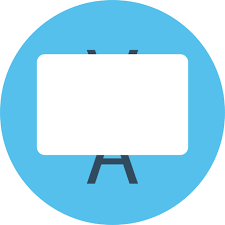Whiteboard Flat Color Circular Icon