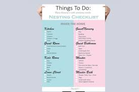 Nesting Checklist Printable Graphic