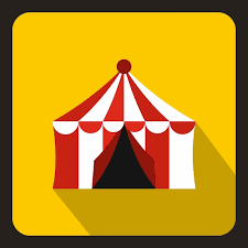 Premium Vector Circus Tent Icon In