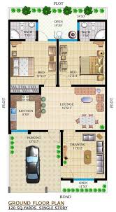 120 Sq Yd House Plan Ground 1st Floor