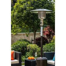 Kadehome 88 In 47 000 Btu Outdoor Patio Stainless Steel Standing Propane Heater With Portable Wheels For Restaurant Garden Yard Brown