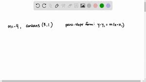 Solved Write A Point Slope Equation For