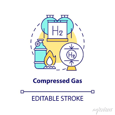 Compressed Gas Concept Icon Hydrogen