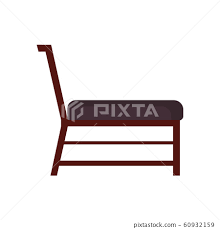 Classic Chair Vector Icon Side View