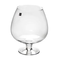 Glass Brandy Balloon Vase Clear