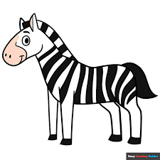 How To Draw An Easy Cartoon Zebra