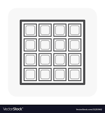 Glass Block Icon Royalty Free Vector