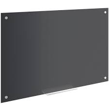 Wall Mount Black Glass Dry Erase Board