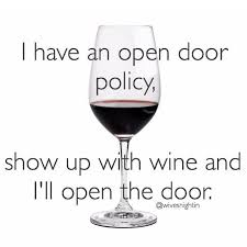 Wine Humor Open Door Policy