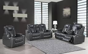 U1677 Sofa Set Charcoal Grey Global