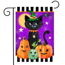 Black Cat Garden Flags For