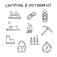 Hand Drawn Camping And Outdoor Icons