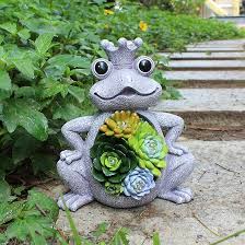 Solar Garden Frog Statue Outdoor