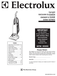 electrolux z2900 series owner s manual