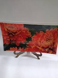 Peggy Karr Chrysanthemum 14 X 7 Plate