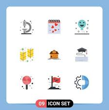 Stock Vector Icon Pack Of 9 Line Signs