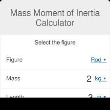 mass moment of inertia calculator