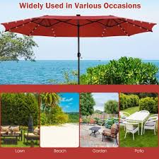 Double Sided Market Patio Umbrella