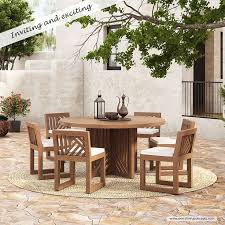 Renfrew Rustic Teak Wood Outdoor Dining