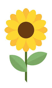 Sunflower Icon Flat Style Yellow