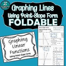 Foldable Algebra Graphing Lines