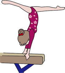 balance beam gymnastics clipart free