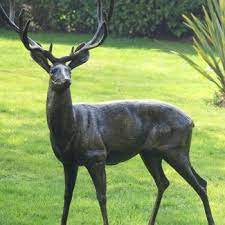 Classic Stag Deer 79cm Bronze Metal