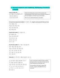 Simplifying Algebraic Expressions