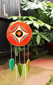 Flower Chime Fused Glass Windchime By