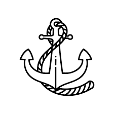 Nautical Ship Anchor Icon Hand Drawn
