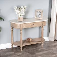 Marble Console Table With 1 Drawer