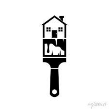 Paint House Icon Isolated On White