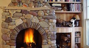 River Rock Fireplace Insteading