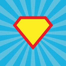 Blue Background Superman Logo Template