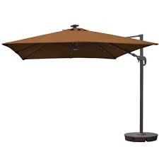 Square Cantilever Solar Led Umbrella