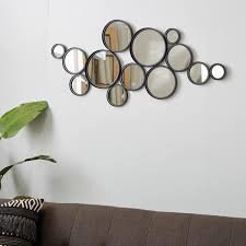 Round Framed Black Wall Mirror