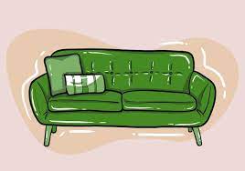 Sofa With Cushions Isolated Comfortable