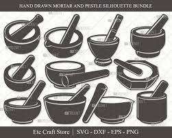 Mortar And Pestle Silhouette Svg Cut
