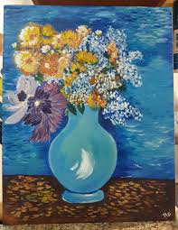 Painting Vincent Van Gogh Blue Vase