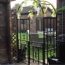 Black Metal Trellis Garden Gate Wilko