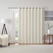 Eclipse Kendall Thermaback Grommet Extra Wide Sliding Patio Door Curtain Panel Eclipse Curtain Color Ivory