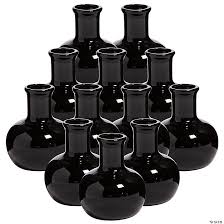 Bulk Mini Black Ceramic Bud Vases 12